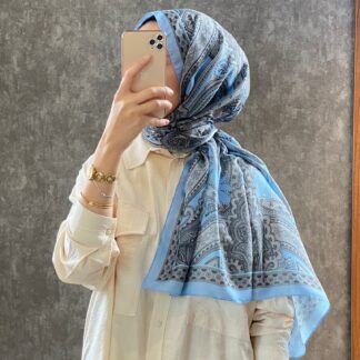 Etro Pamuk İpek Şal -987654 MAVİ