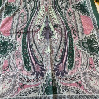 Etnik desen pamuk soft şal-321654 YEŞİL/PEMBE