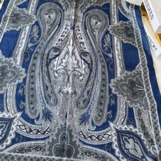 Etnik desen pamuk soft şal-321654 LACİVERT/GRİ