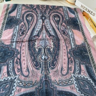 Etnik desen pamuk soft şal-321654 PUDRA PEMBE/GRİ