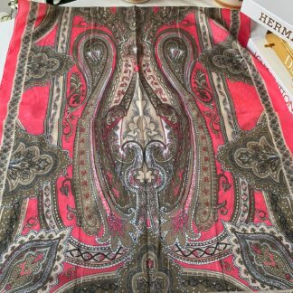 Etnik desen pamuk soft şal-321654 NARÇİÇEĞİ/KAHVE