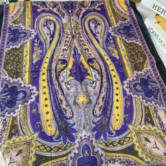 Etnik desen pamuk soft şal-321654 LEYLAK/MOR