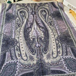 Etnik desen pamuk soft şal-321654 LİLA/KREM