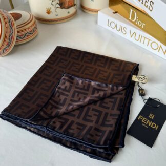 Fendi İthal +% 100 İpek 12 mm Eşarp 657291 - Siyah