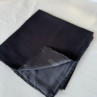 Vakko Çift Taraflı 12 mm 0 İpek Eşarp 10044 - Siyah/ Gri