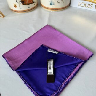 Vakko Çift Taraflı 12 mm 0 İpek Eşarp 10044 - Mürdüm /Saks