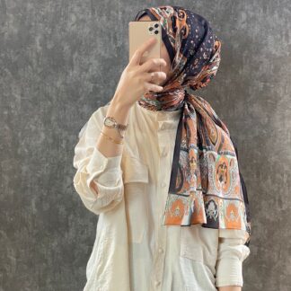 ETRO KAYMAYAN VUAL İPEK ŞAL025025 - turuncu/pembe