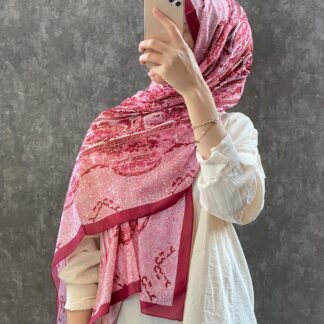 ETRO VUAL İPEK ŞAL 36987 - vişne
