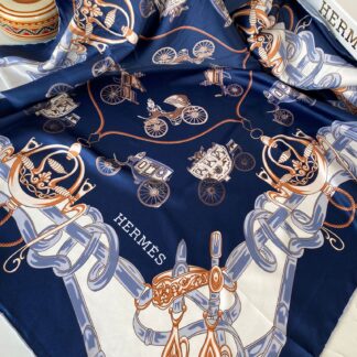 Hermes Twill Eşarp 10046 - Lacivert