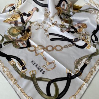 Hermes Twill Eşarp 10047 - Gümüş