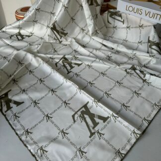Lv Marka Twill Eşarp 10050 - Ekru