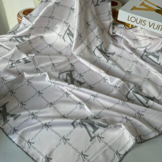 Lv Marka Twill Eşarp 10050 - Pamuk Şekeri