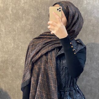 Fendi Pamuk İpek Şal 44109 - Siyah