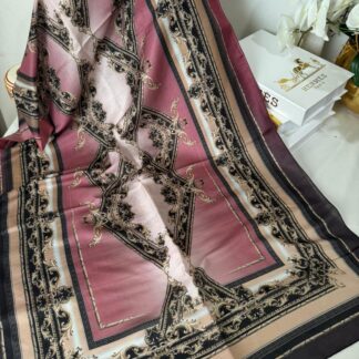 Etnik Desen Pamuk Soft Şal 83924 - Siyah