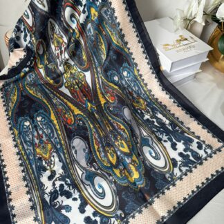 Etnik Desen Pamuk Soft Şal 83925 - Siyah