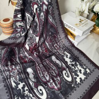 Etnik Desen Pamuk Soft Şal 83925 - Vişne