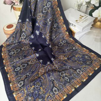 Etnik Desen Pamuk Soft Şal 83926 - Siyah