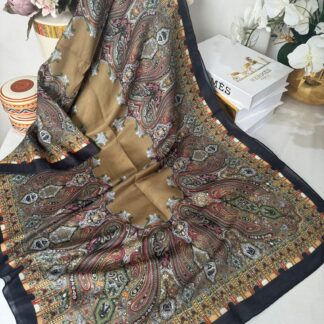 Etnik Desen Pamuk Soft Şal 83926 - Kına Yeşili