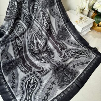 Etro Pamuk İpek Şal -987654 Siyah/Beyaz