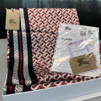 Burberry Çift Taraflı İthal Vual İpel Şal 78631 - kırmızı-beyaz