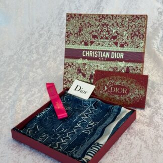 Dior Tam Set Kutulu İthal Vual İpek Şal 53635 - Lacivert
