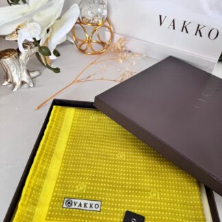 Vakko Puantiye Desen Pamuk Soft Eşarp 26489 - Yağ Yeşili