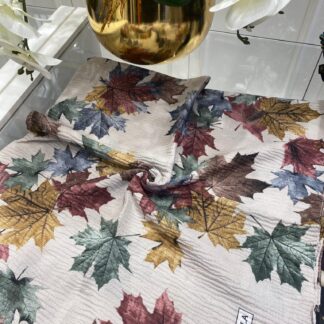 Yaprak Desen Mio Caz Eşarp - Bej - Organic ScarfsOrganic Scarfs