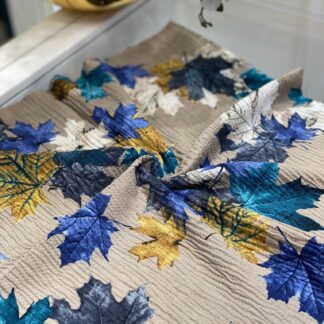 Yaprak Desen Mio Caz Eşarp - Latte - Organic ScarfsOrganic Scarfs