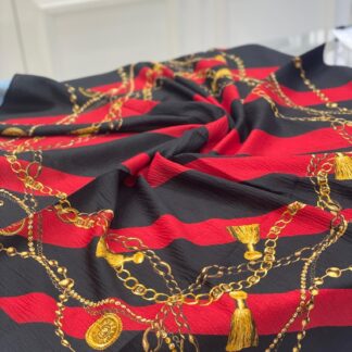Zincirli Desen Mio Cazz Eşarp - Bordo - Organic ScarfsOrganic Scarfs