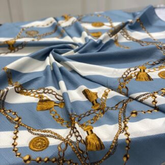 Zincirli Desen Mio Cazz Eşarp - Füme - Organic ScarfsOrganic Scarfs