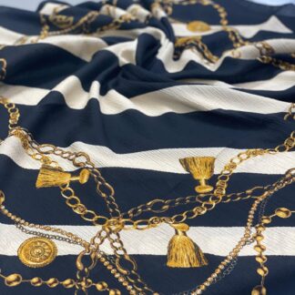 Zincirli Desen Mio Cazz Eşarp - Siyah - Organic ScarfsOrganic Scarfs